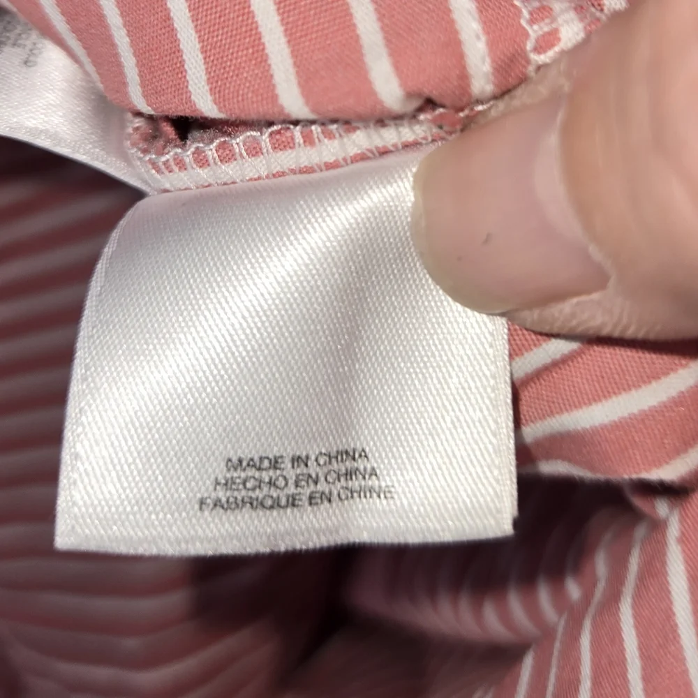 NWOT Women's Anne Klein Pink White Striped Button Up Size Small - Picture 10 of 13